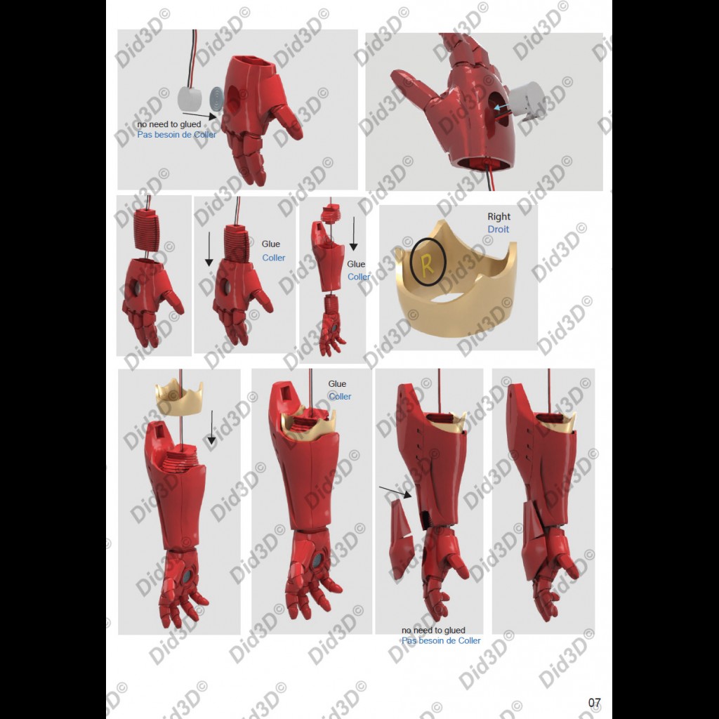 IRON MAN MRK7 ANIMATRONIQUE 62cm 3D print model - 15