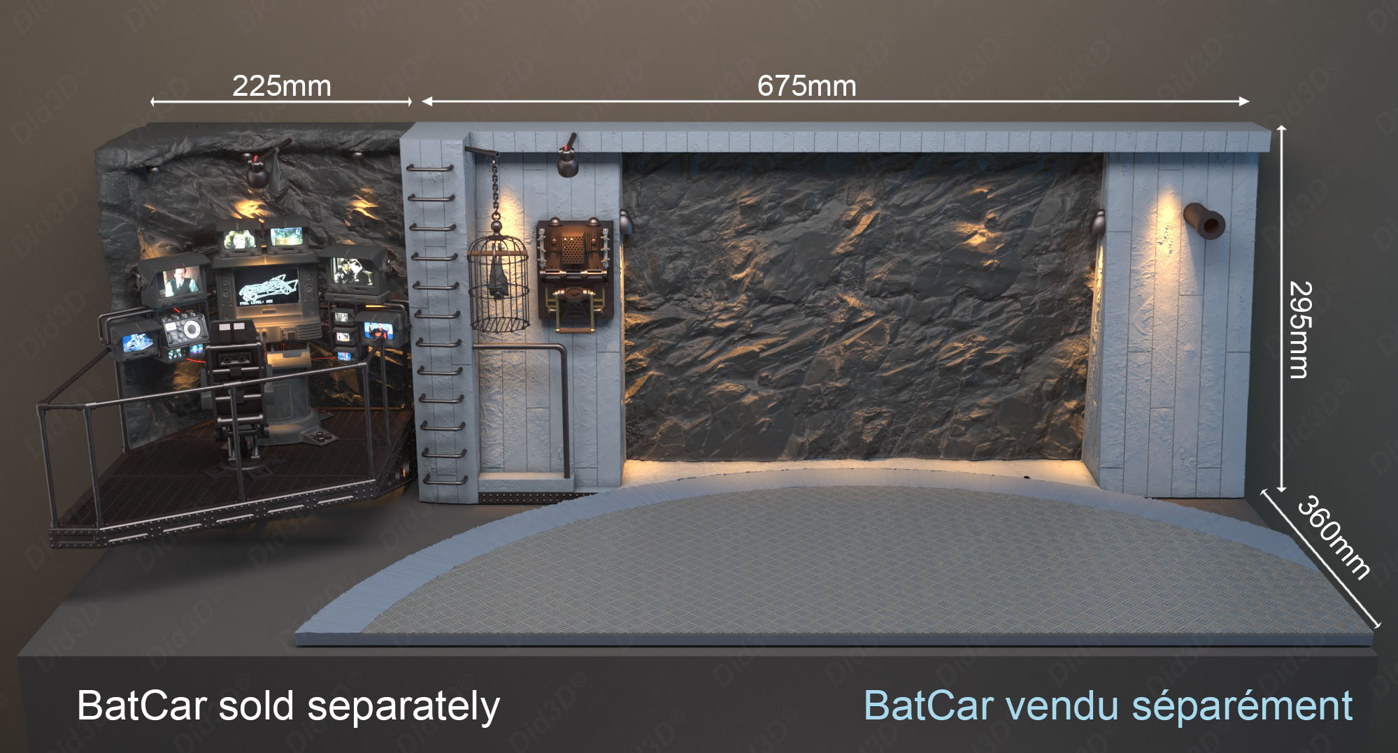 BatCave Did3d Diorama(Sans Voiture) - 3