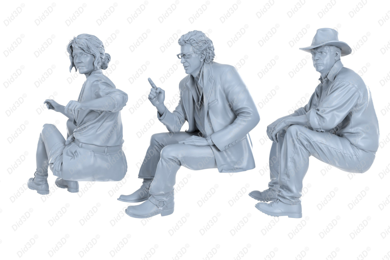 Jurassic Figurines Did3d 1/8em (sans voiture) - 14