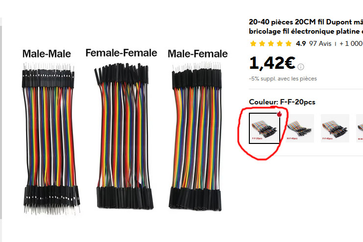 Cable Dupont X20